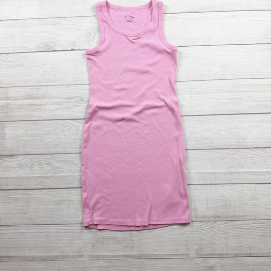 Art Class Kids Pink Ribbed Sleeveless Tank Dress Soft Blend L 10-12