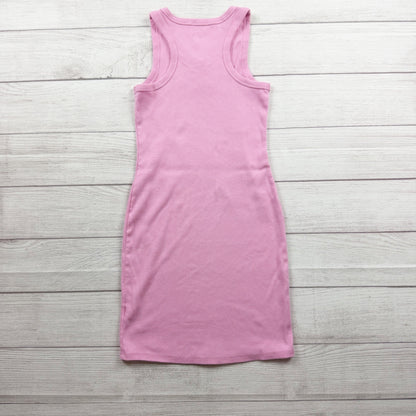 Art Class Kids Pink Ribbed Sleeveless Tank Dress Soft Blend L 10-12
