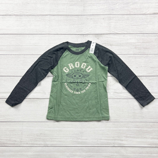 Star Wars Grogu Raglan Shirt Toddler Long Sleeve Tee “Grogu” Graphic NWT 4T