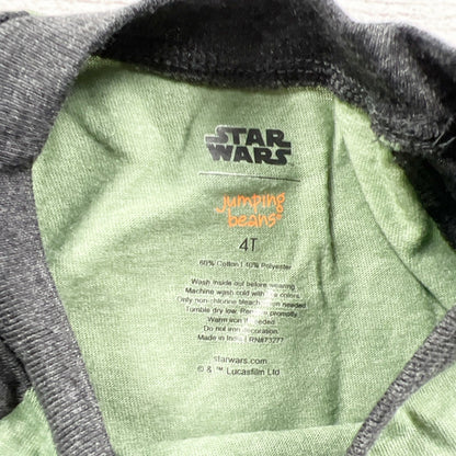 Star Wars Grogu Raglan Shirt Toddler Long Sleeve Tee “Grogu” Graphic NWT 4T