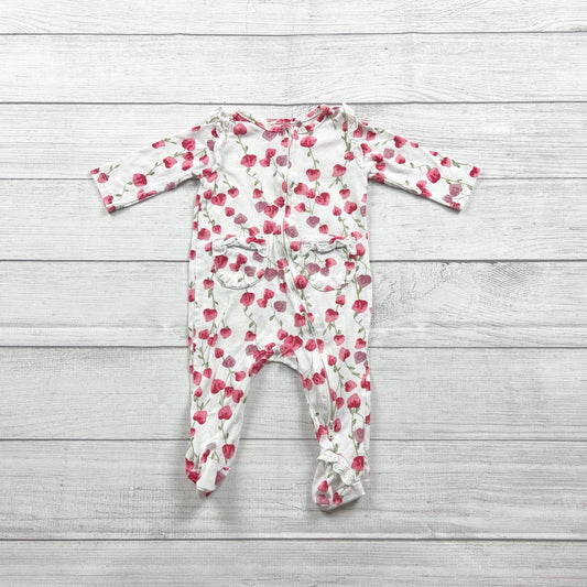 Jessica Simpson Infant Girls Floral Footed Sleeper Pajamas 3-6 Months