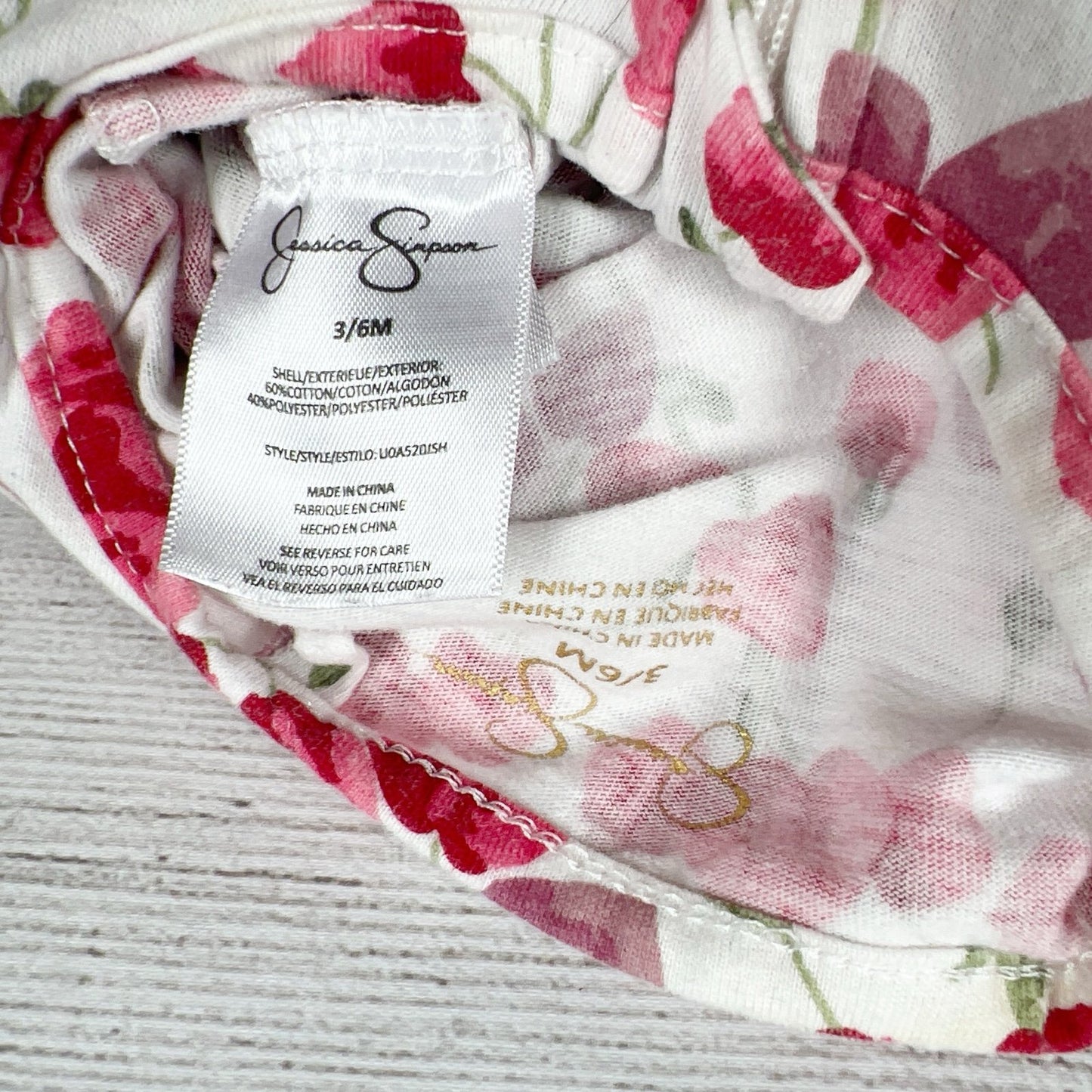 Jessica Simpson Infant Girls Floral Footed Sleeper Pajamas 3-6 Months