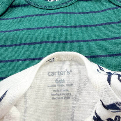 Carter’s Baby Boys Long Sleeve Bodysuits Penguin Moose 4-Pack NWT 3-6 Months