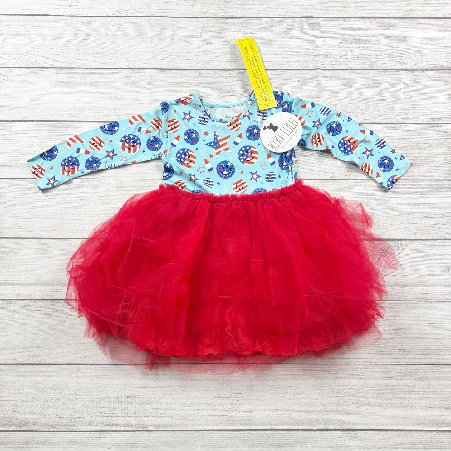 Kiki + Lulu Girls 4th of July Tutu Dress Stars Stripes Bamboo Tulle Skirt NWT 4T