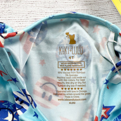 Kiki + Lulu Girls 4th of July Tutu Dress Stars Stripes Bamboo Tulle Skirt NWT 4T