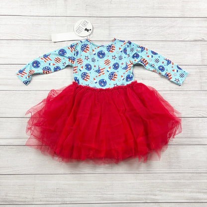 Kiki + Lulu Girls 4th of July Tutu Dress Stars Stripes Bamboo Tulle Skirt NWT 4T