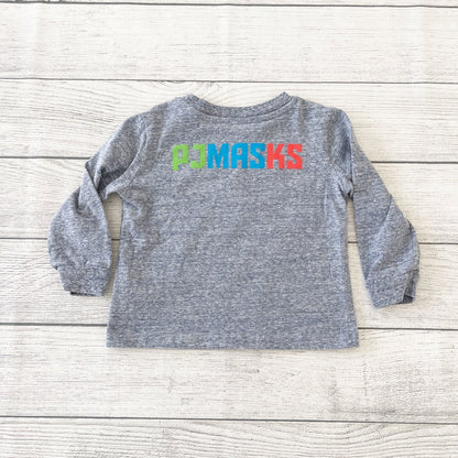 PJ Masks Long Sleeve Shirt Toddler “Hero” Catboy Owlette Gekko Graphic Tee 3T