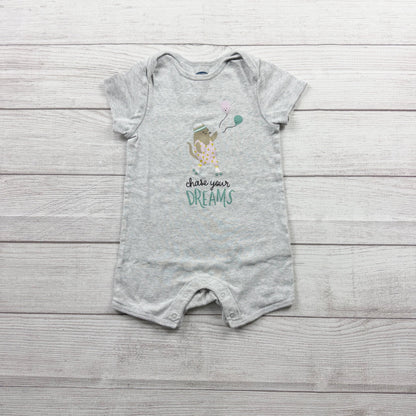 Old Navy Baby Girl Romper Short Sleeve One Piece Chase Your Dreams 12-18 Months