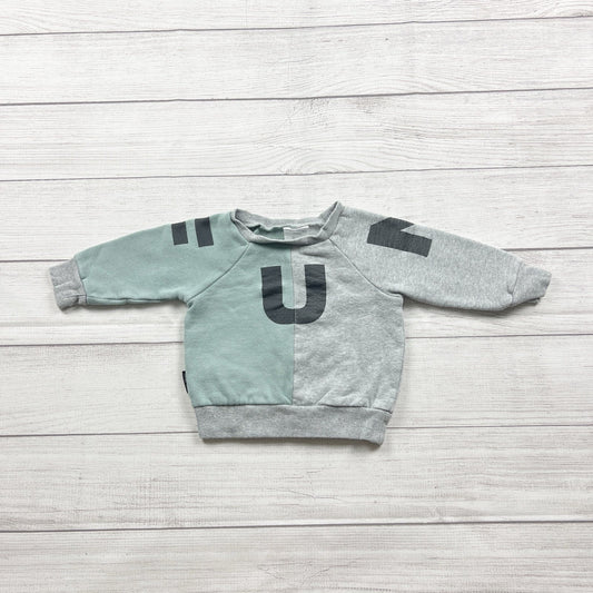 Tiny Tribe Baby Sweatshirt Fun Graphic Long Sleeve Crewneck 9-12 Months