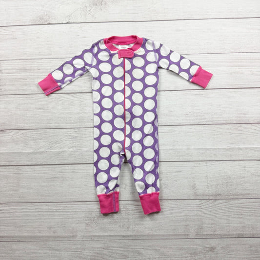 Hanna Andersson Baby Polka Dot Organic Cotton Sleeper Pajamas 6-9 Months