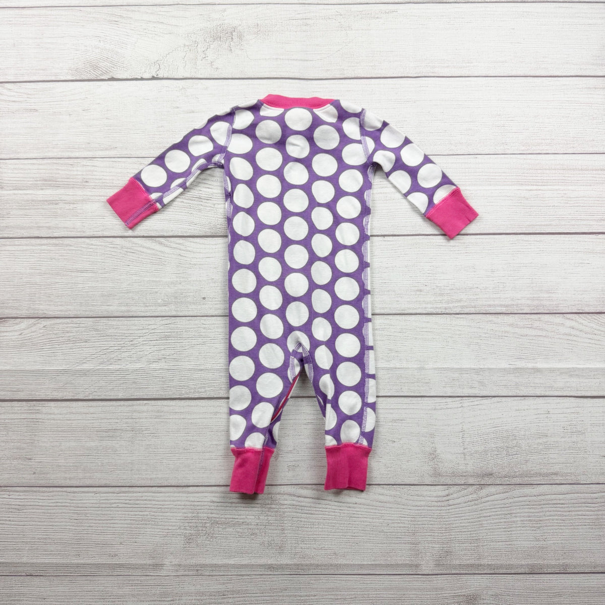 Hanna Andersson Baby Polka Dot Organic Cotton Sleeper Pajamas 6-9 Months