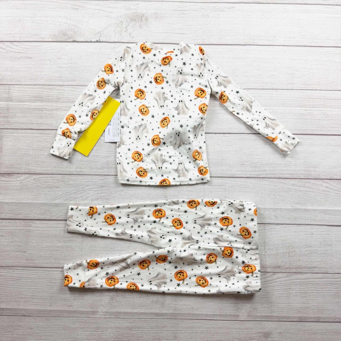 Tahari Kids Halloween Pajama Set Ghost Pumpkin Print Long Sleeve Socks NWT 2T