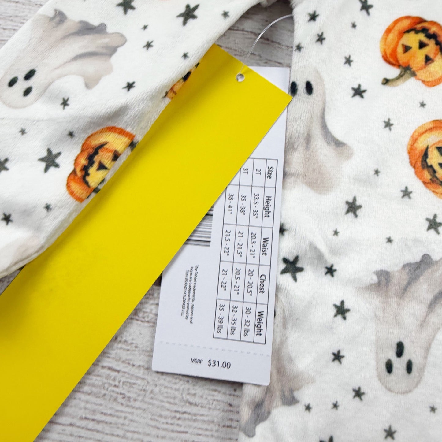 Tahari Kids Halloween Pajama Set Ghost Pumpkin Print Long Sleeve Socks NWT 2T