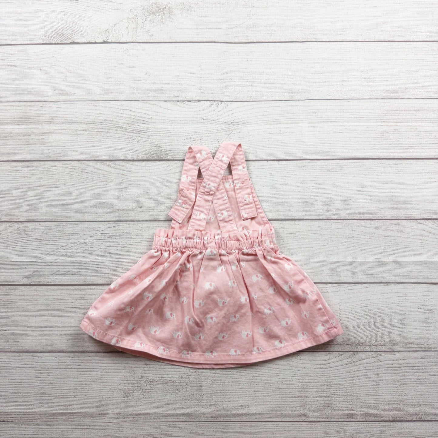 Just One You Carter's Baby Pink Elephant Print Dress Skirtalls 6-9 Months