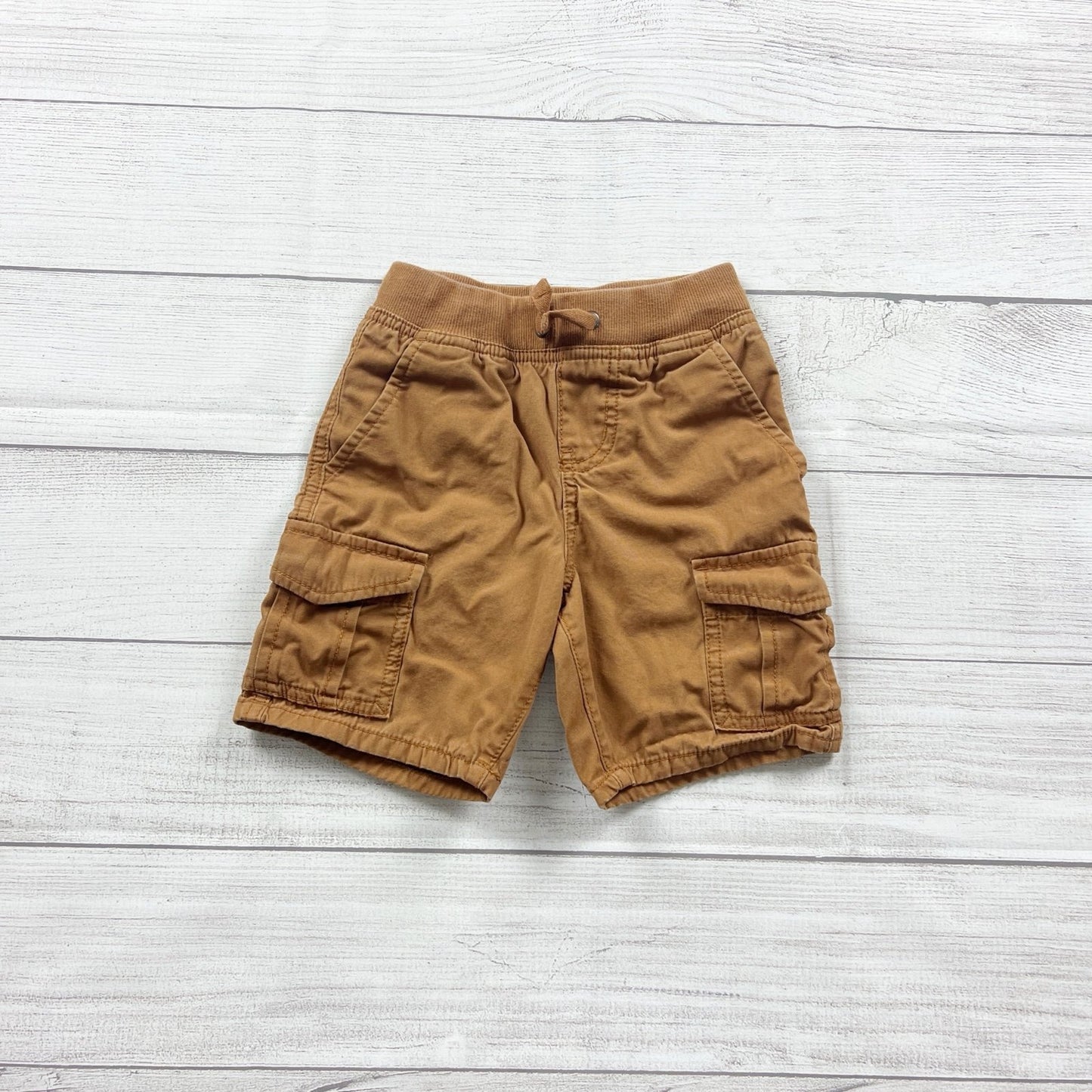 Hanna Andersson Toddler Cargo Shorts Brown Pull On Utility Pocket Shorts 3T