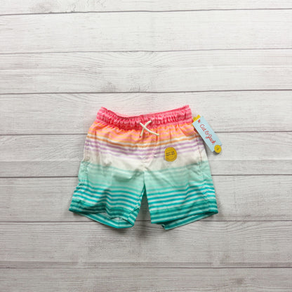 Cat & Jack Boys Multicolor Striped Swim Trunks Lined NWT XS 4-5