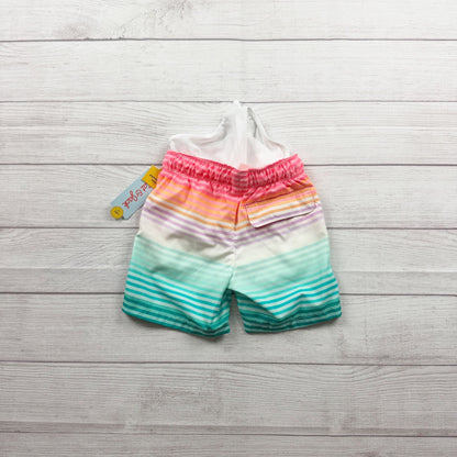 Cat & Jack Boys Multicolor Striped Swim Trunks Lined NWT XS 4-5