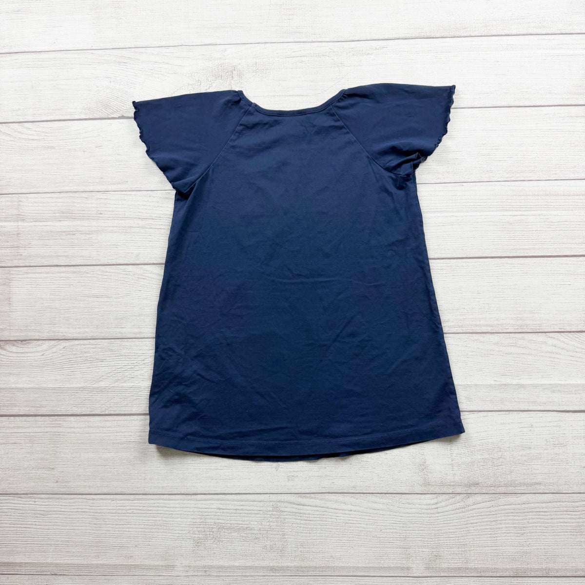 Hanna Andersson Girls Navy Blue Flower Graphic Tunic Top Short Sleeve 10