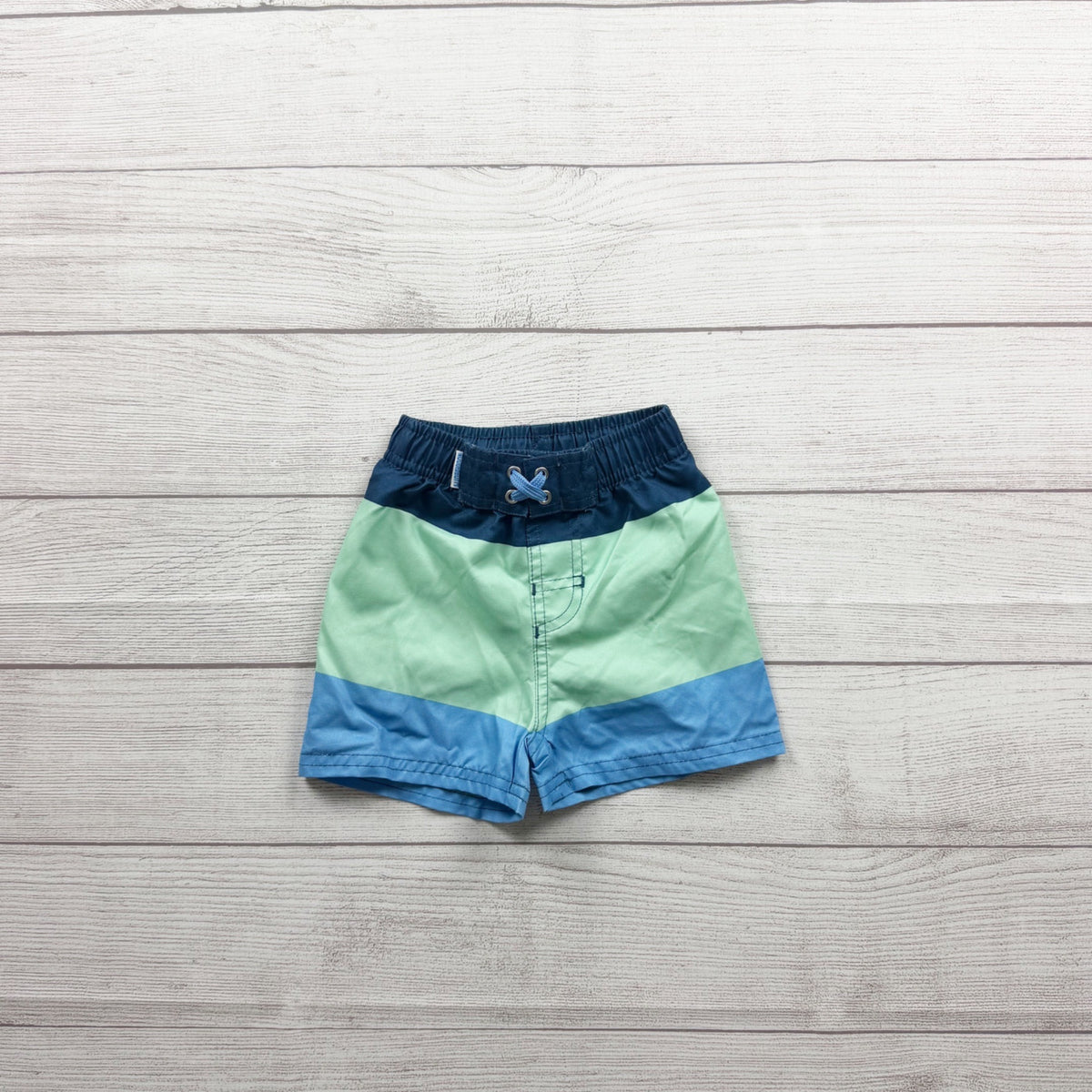 RuggedButts Baby Swim Trunks Boys Color Block Shorts 12-18 Months