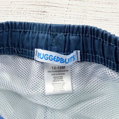 RuggedButts Baby Swim Trunks Boys Color Block Shorts 12-18 Months