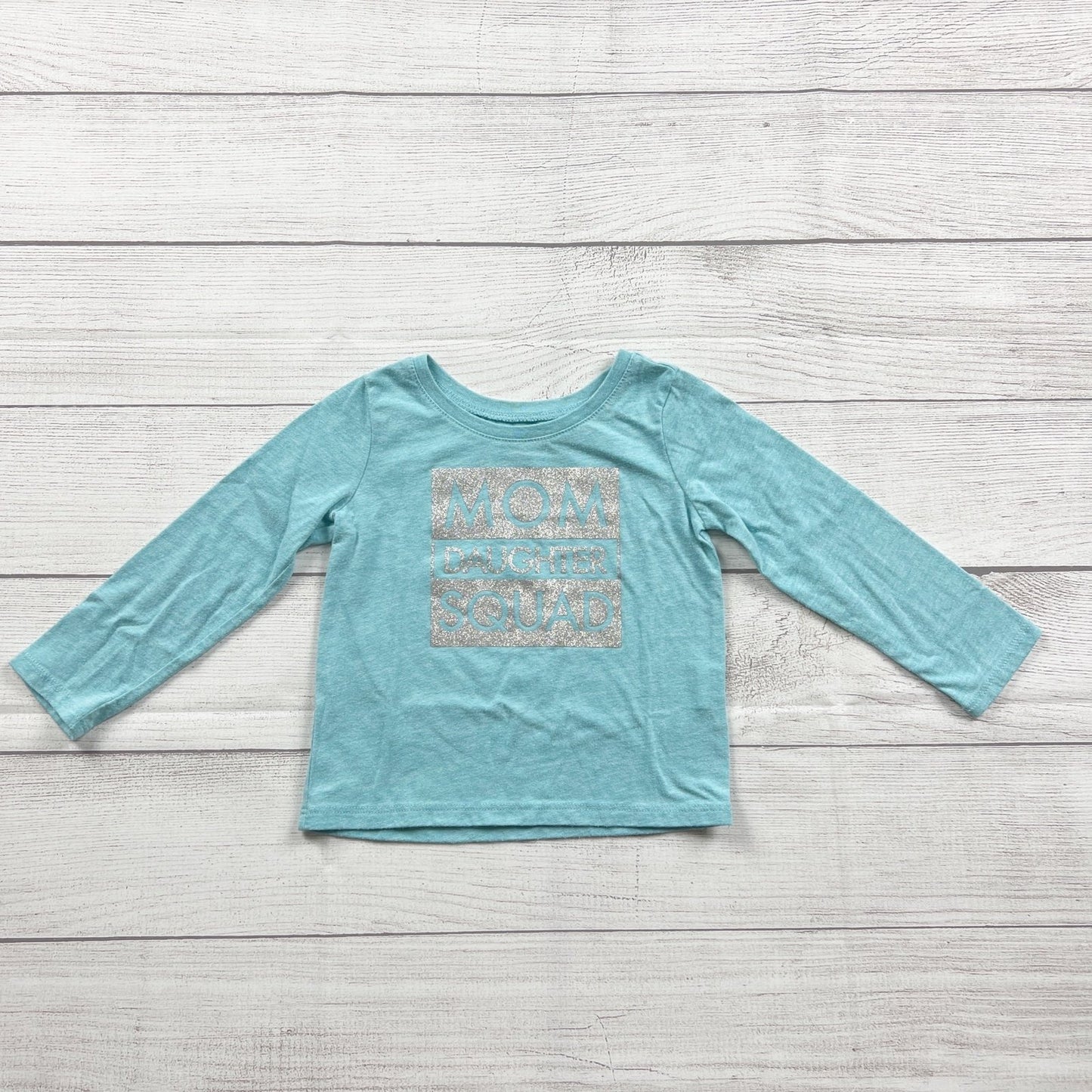 The Children's Place Toddler Girls Glitter Graphic Mom Squad Tee 18-24 Months