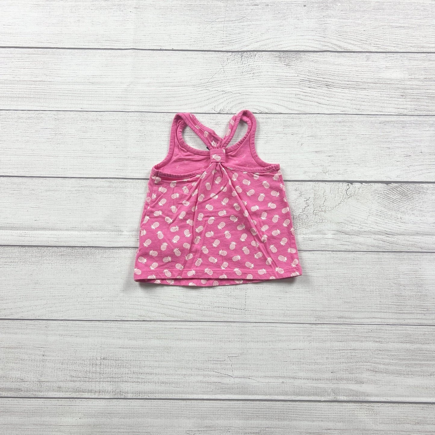 babyGap Toddler Girl Tank Top Pink Pineapple Print Racerback 12-18 Months
