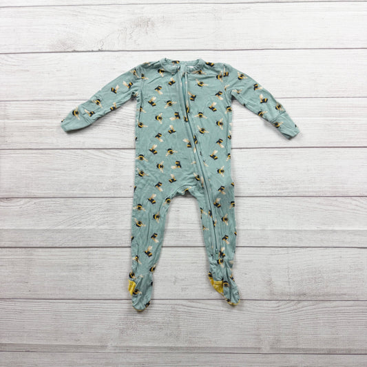 Posh Peanut Baby Bumblebee Bamboo Viscose Zipper Footie Pajamas 3-6 Months