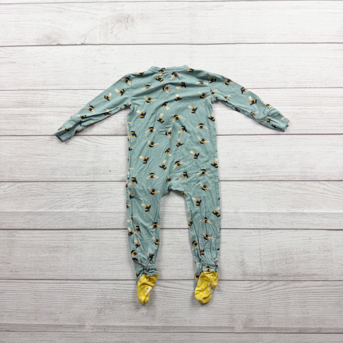Posh Peanut Baby Bumblebee Bamboo Viscose Zipper Footie Pajamas 3-6 Months