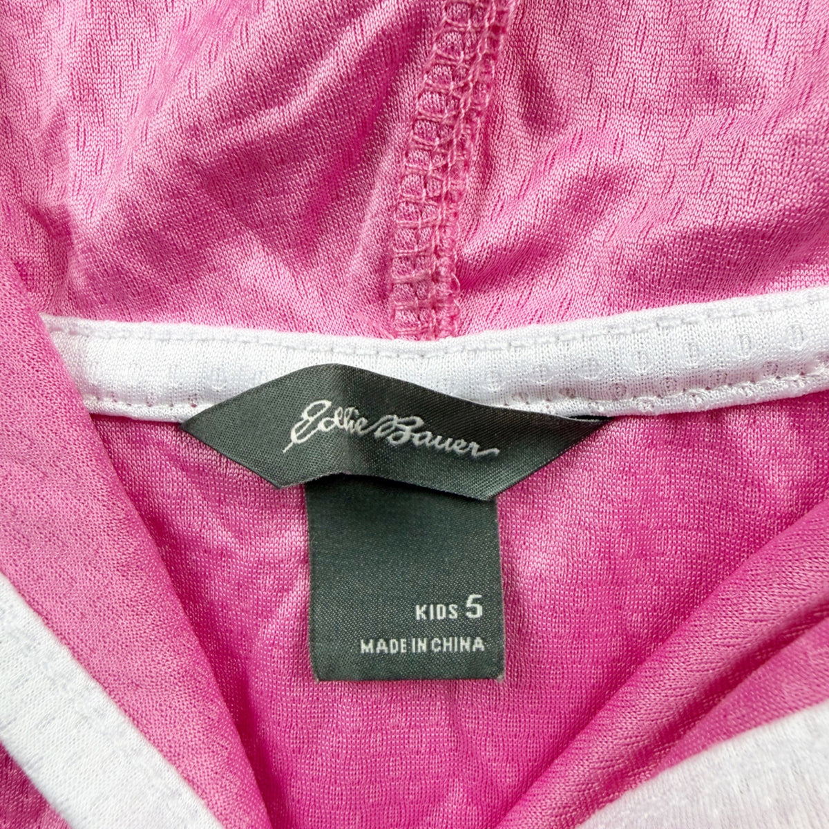 Eddie Bauer Kids Pink Short Sleeve Hooded Cover Up Lightweight Polyester 5