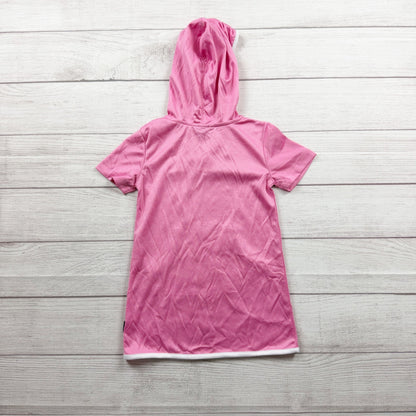 Eddie Bauer Kids Pink Short Sleeve Hooded Cover Up Lightweight Polyester 5