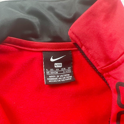 Nike Boys Red Black Track Jacket Full Zip Athletic Jacket XS 4