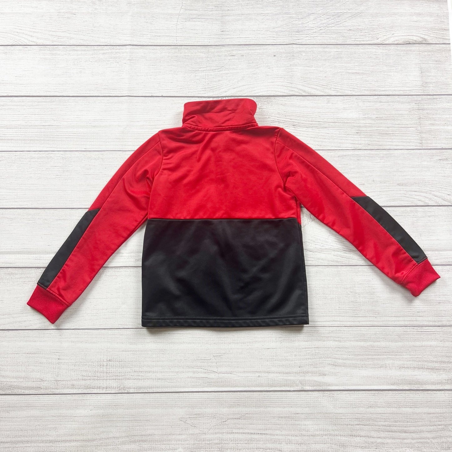 Nike Boys Red Black Track Jacket Full Zip Athletic Jacket XS 4