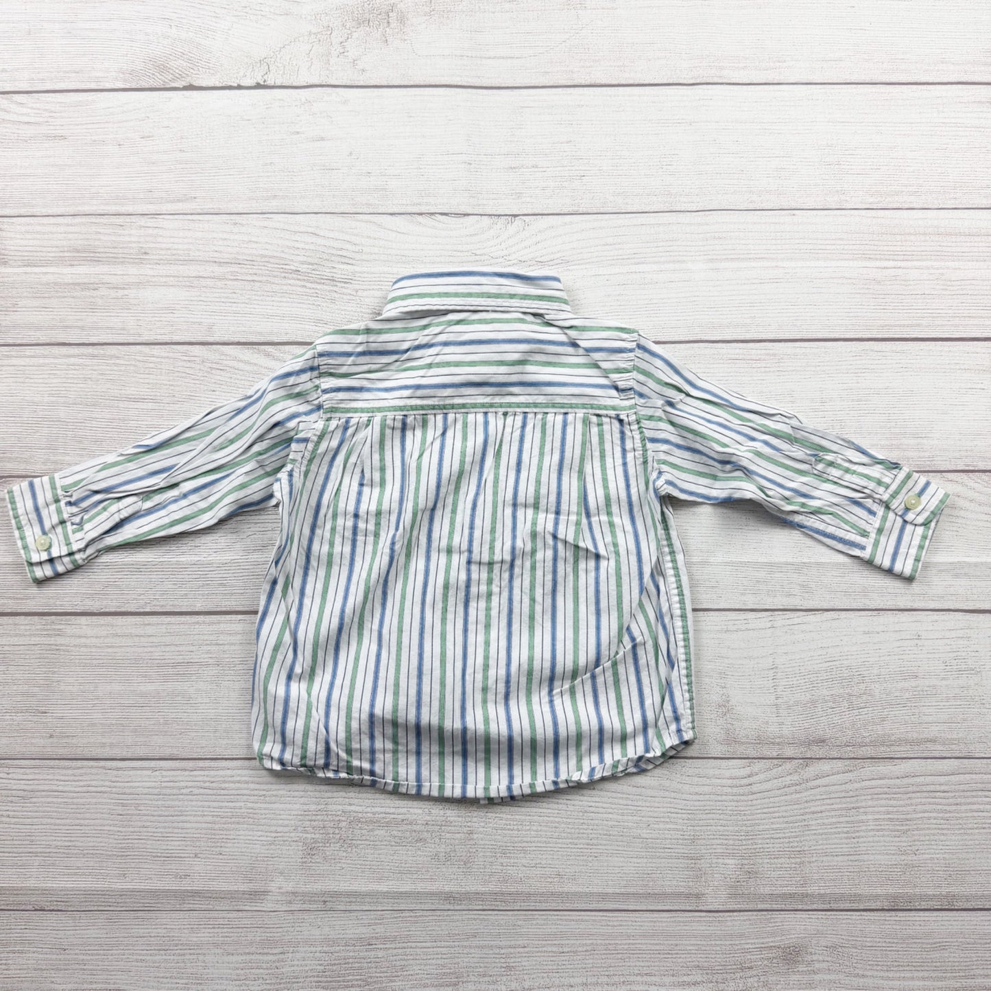 The Children’s Place Toddler Boys Button Down Shirt Striped Long Sleeve 3T
