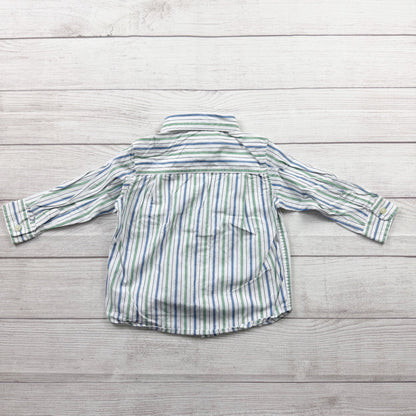 The Children’s Place Toddler Boys Button Down Shirt Striped Long Sleeve 3T