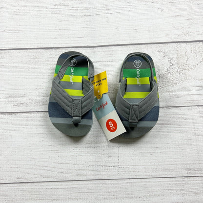 Cat & Jack Toddler Flip Flops Stripe Sandals Summer Shoes NWT 5-6