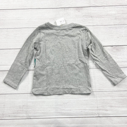H&M Gray Dinosaur Graphic Long Sleeve Shirt Kids NWT 18-24 Months