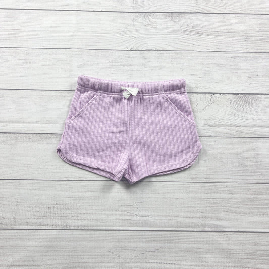 Cotton On Kids Girls Shorts Purple Ribbed Pull On Pocket 5