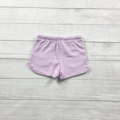 Cotton On Kids Girls Shorts Purple Ribbed Pull On Pocket 5