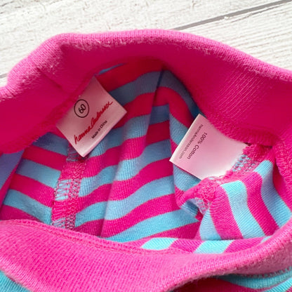 Hanna Andersson Striped Pink Blue Baby Pants 3-6 Months
