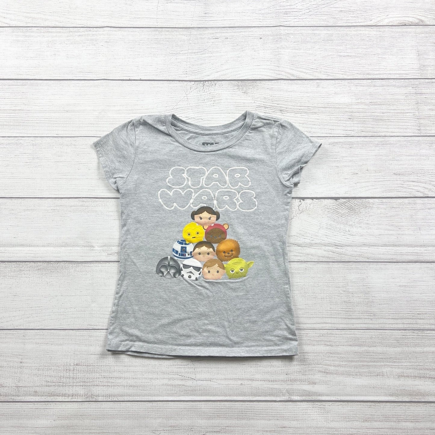 Star Wars Girls T-Shirt Tsum Tsum Character Graphic Tee Short Sleeve S 6
