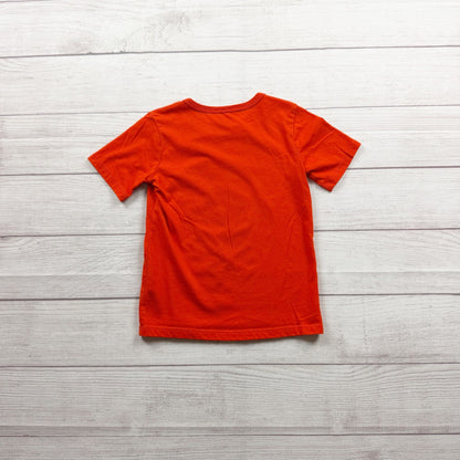 The Children's Place Boys Train Graphic Orange T-Shirt Durable Cotton Blend 5T