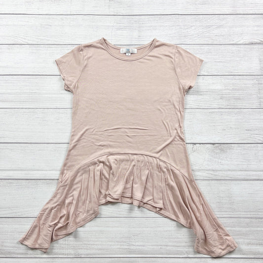 Peyton Bre Girls High Low Ruffle Hem Short Sleeve Pink Tunic Top 16