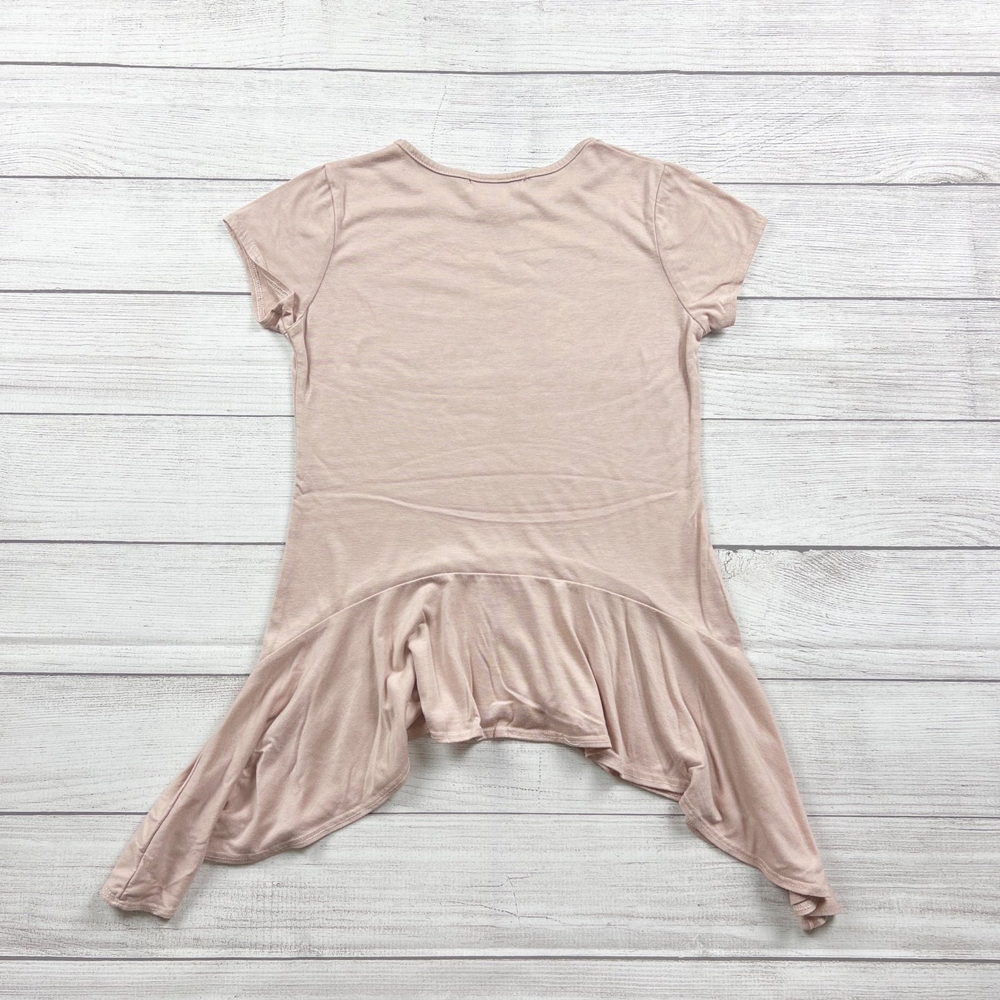 Peyton Bre Girls High Low Ruffle Hem Short Sleeve Pink Tunic Top 16