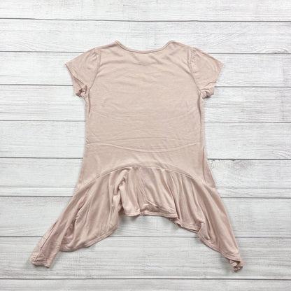 Peyton Bre Girls High Low Ruffle Hem Short Sleeve Pink Tunic Top 16