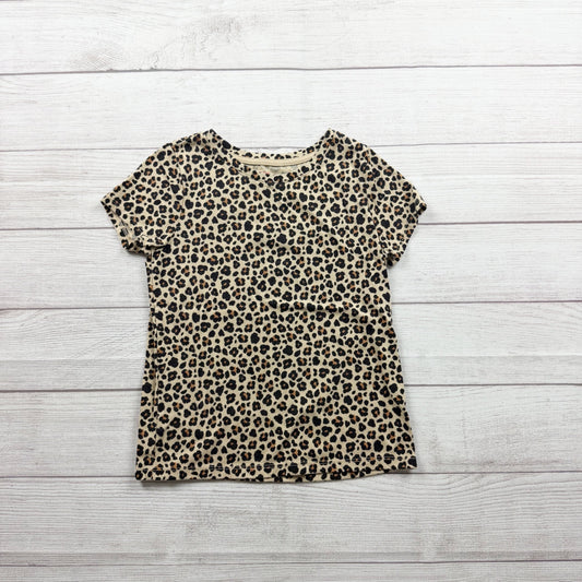 Cat & Jack Girls Leopard Print Short Sleeve Shirt M 8