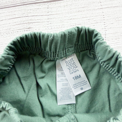 Just One You Carter's Baby Green Pull On Shorts Pockets 12-18 Months
