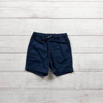 Cat & Jack Boys Navy Cotton Pull On Shorts Elastic Waist Pockets 12-18 Months