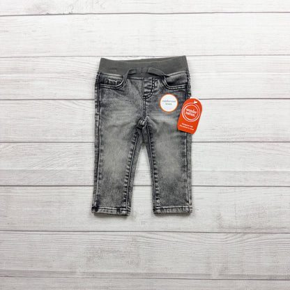 Wonder Nation Baby Pull On Jean Joggers Gray Faux Denim NWT 9-12 Months