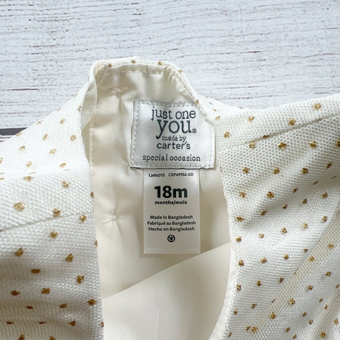 Carter’s Just One You Girls Special Occasion Dress Ivory NWT 12-18 Months