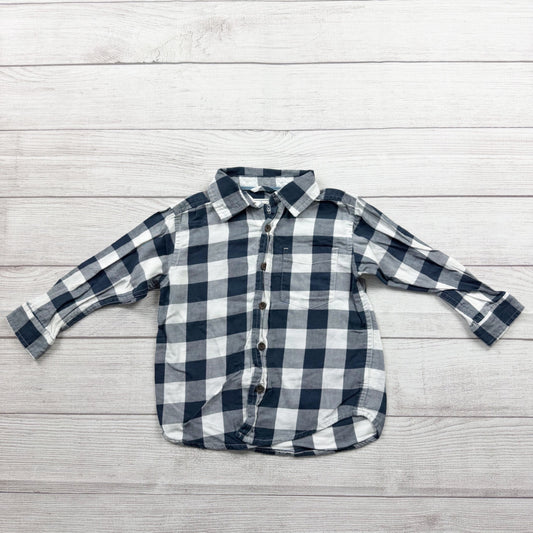 The Children’s Place Toddler Boys Button Down Shirt Buffalo Plaid Long Sleeve 3T